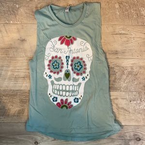San Antonio Dia De Los Muertos Skull Tank